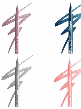 NYX Glitter Liquid Eyeliner Set - Pink, Blue, Silver, Coral